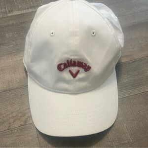 Callaway White Baseball Cap with Red Logo